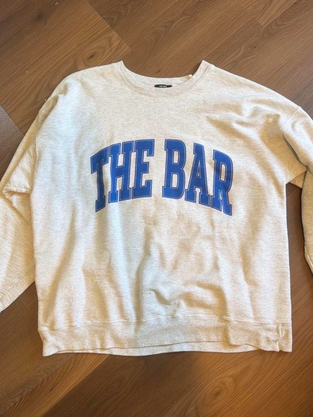 THE BAR grey and blue crewneck